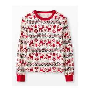 Hanna Andersson Adult Holiday Long John Pajama Top